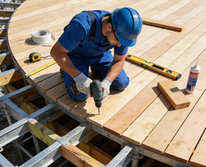 Round Composite Decking