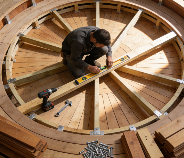 Round Composite Decking