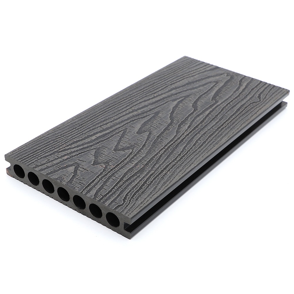 Hollow 3d Embossed Composite Decking Outdoor Deck