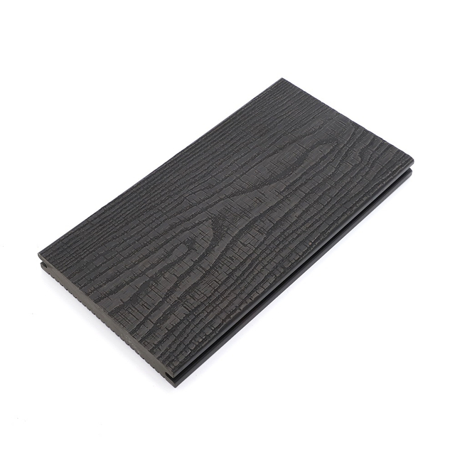 Solid Embossed WPC Wood Plastic Composite Decking With Wood Grain
