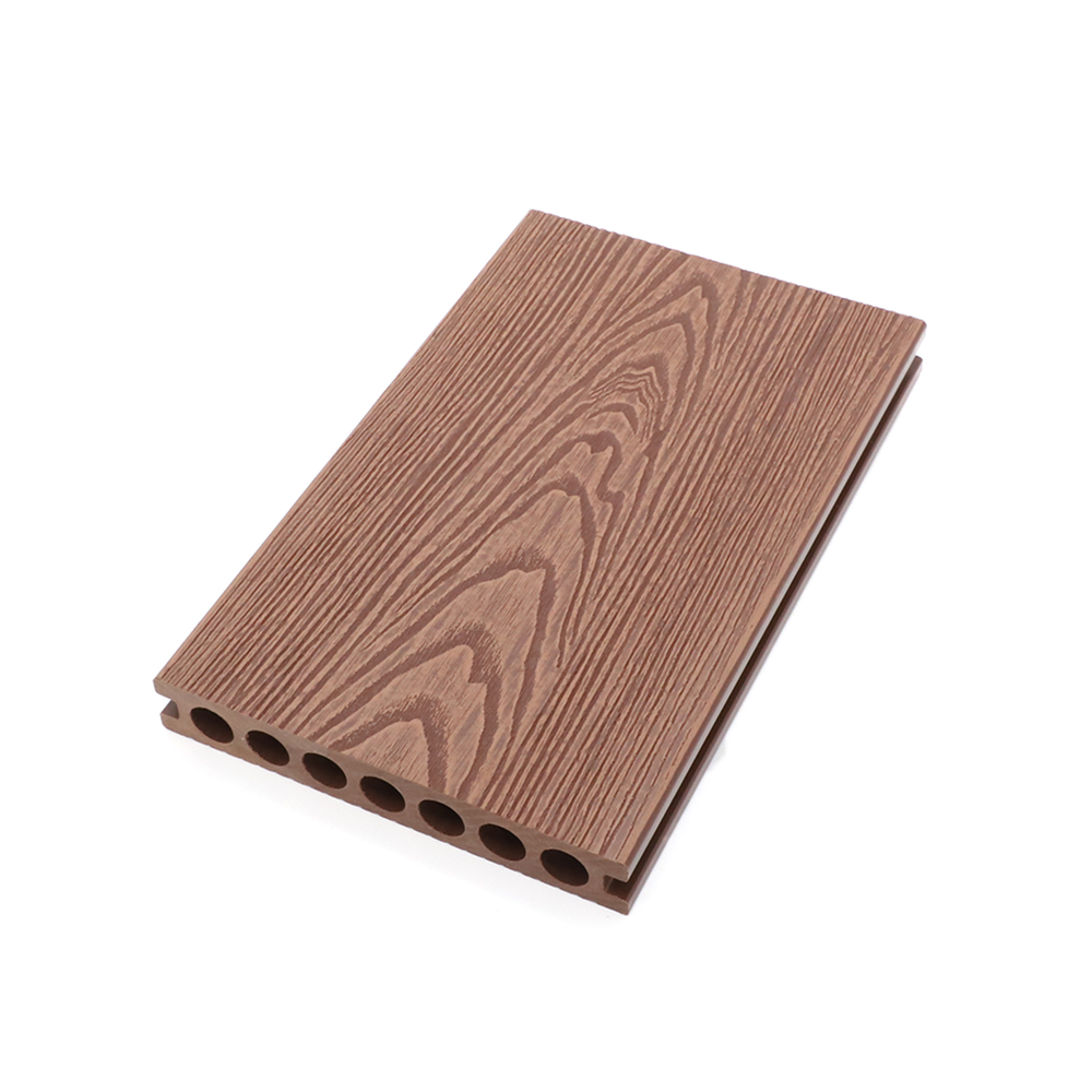 Hollow 3d Embossed Composite Decking Outdoor Deck