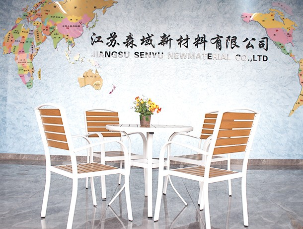 Wood Plastic Composite WPC Aluminum Frame Outdoor Garden Outdoor Table Set