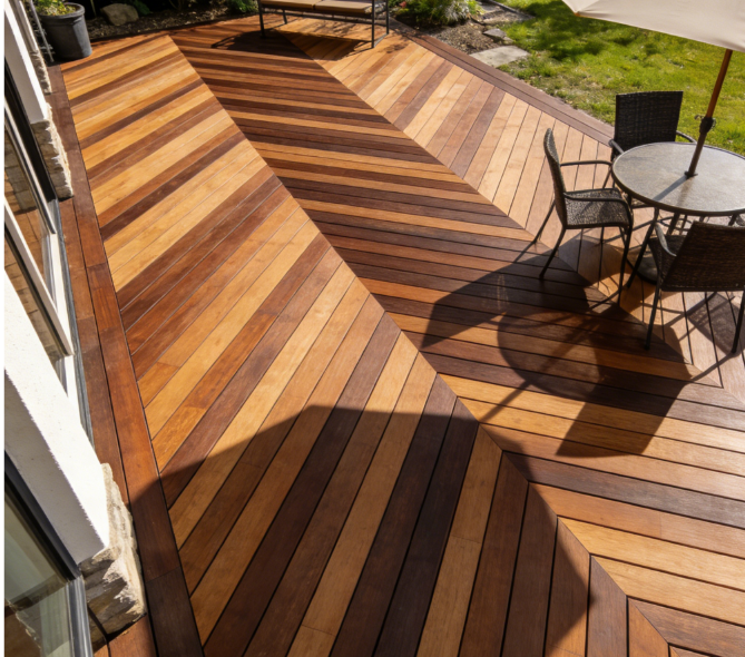 Diagonal Composite Decking Installation