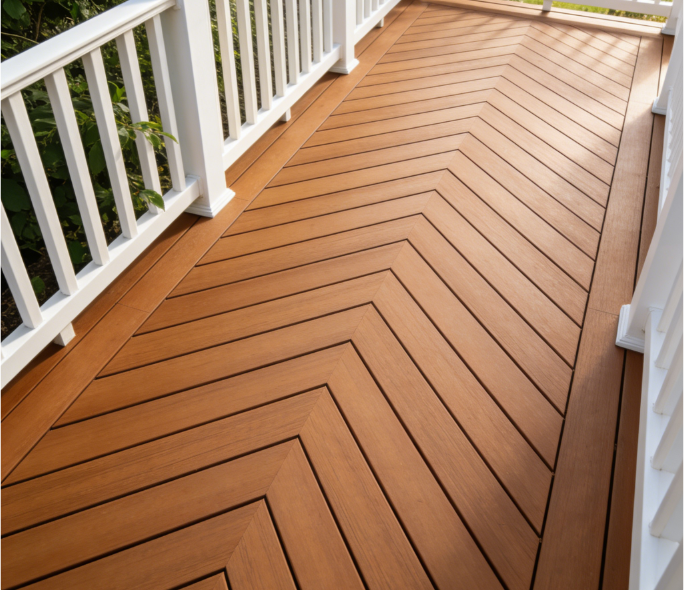 Diagonal Composite Decking Installation